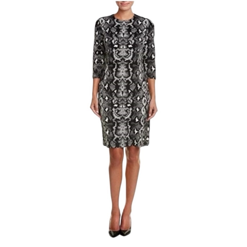 J. McLaughlin Catalyst dress in black and white snakeprint size S